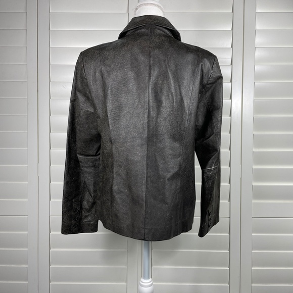 John Paul Richard Leather Blazer, size 12 - Picture 2 of 5